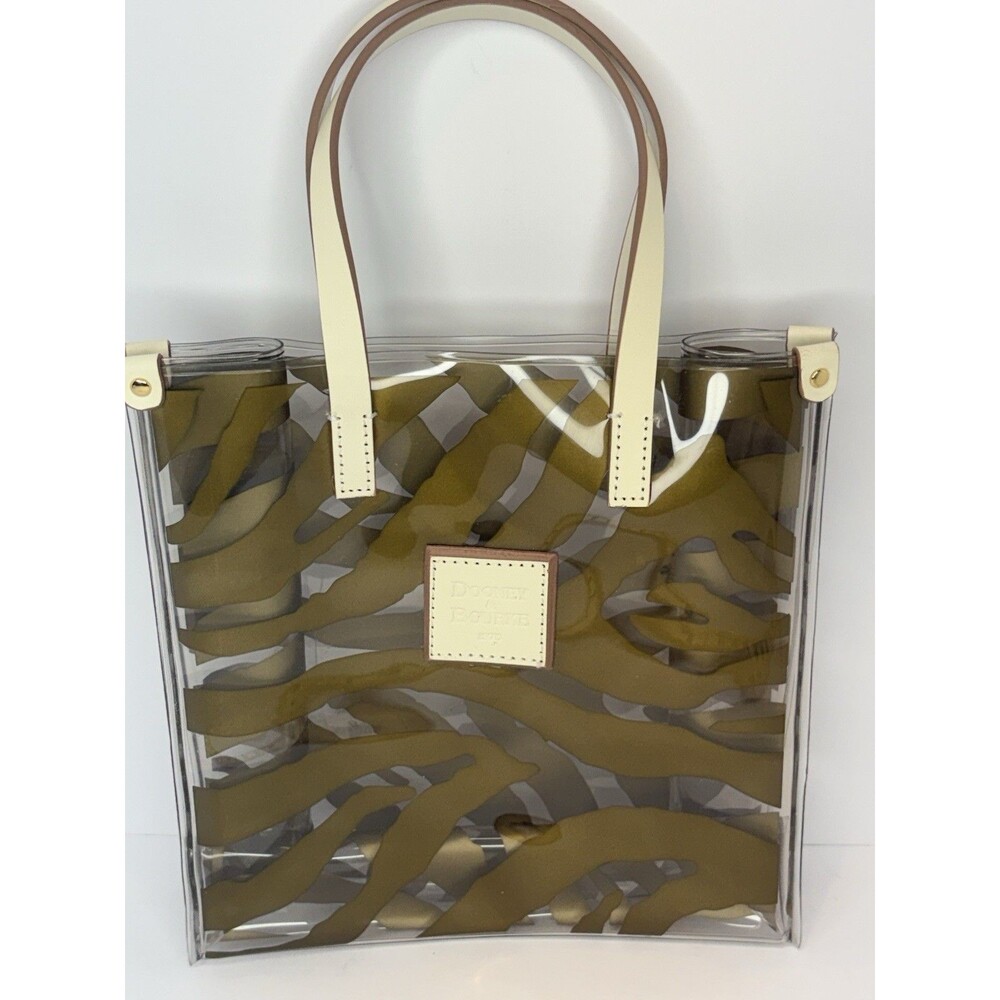 Dooney & Bourke Y2K Vintage Clear Vinyl Zebra Mini Tote Bag Stadium Approved 9x9